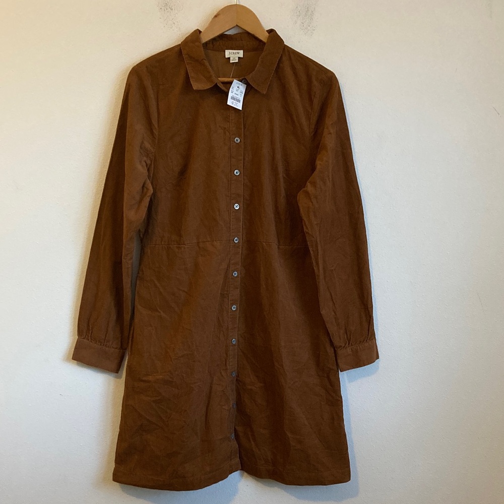 J. Crew Brown Long Sleeve Dress